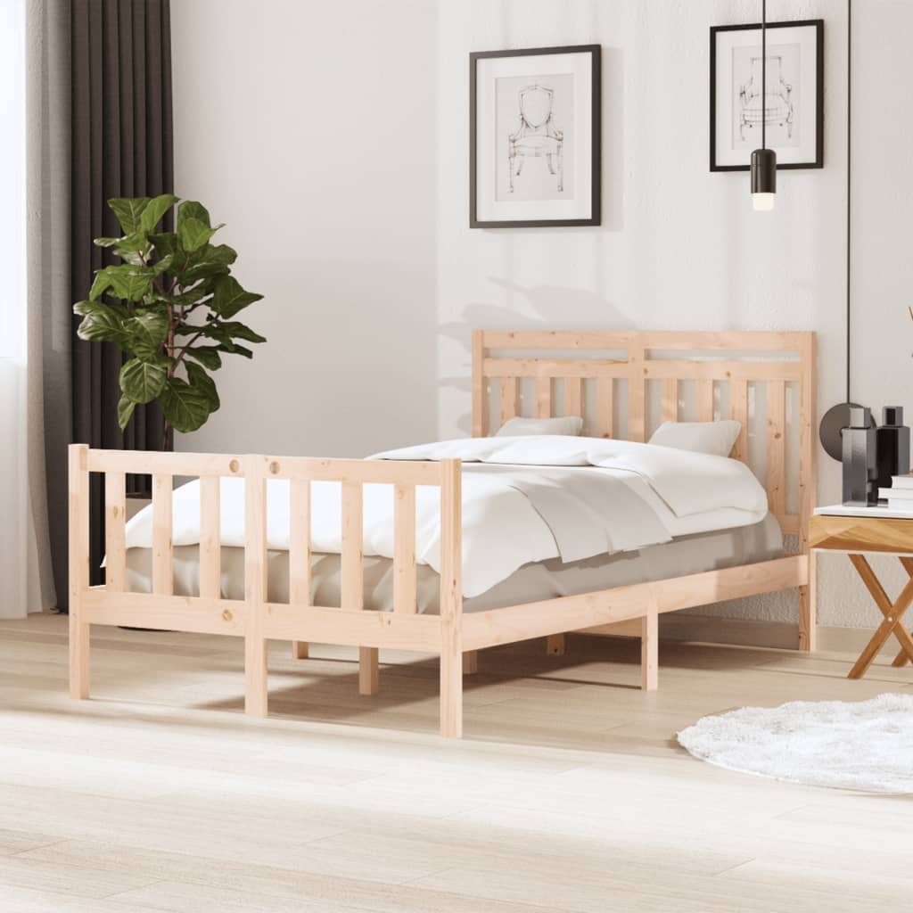 vidaXL Bed Frame Solid Wood 120x200 cm