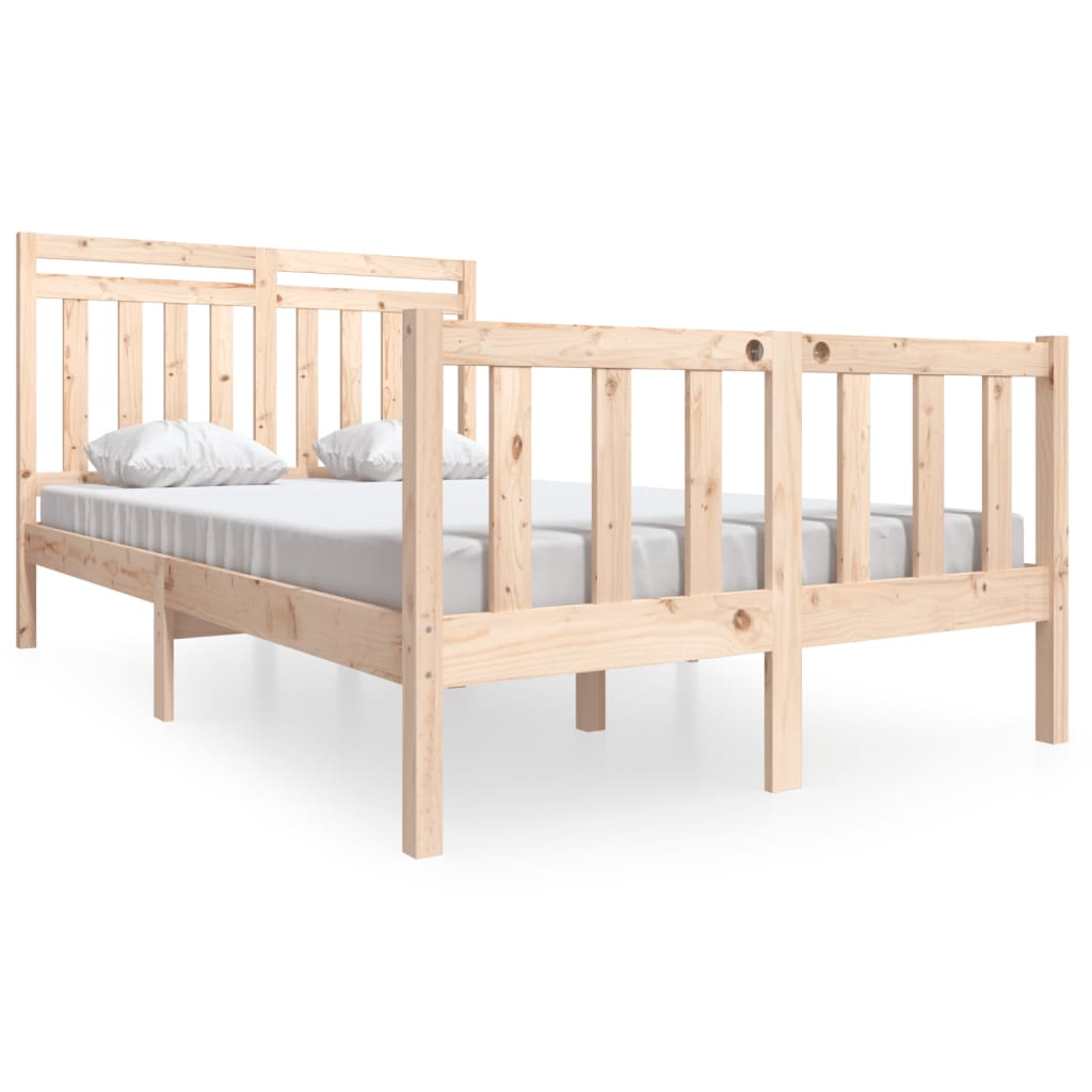 vidaXL Bed Frame Solid Wood 120x200 cm