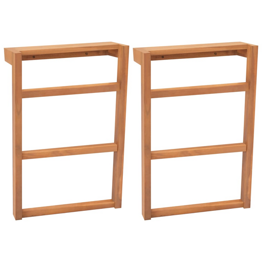 vidaXL Towel Racks 2 pcs Solid Teak Wood