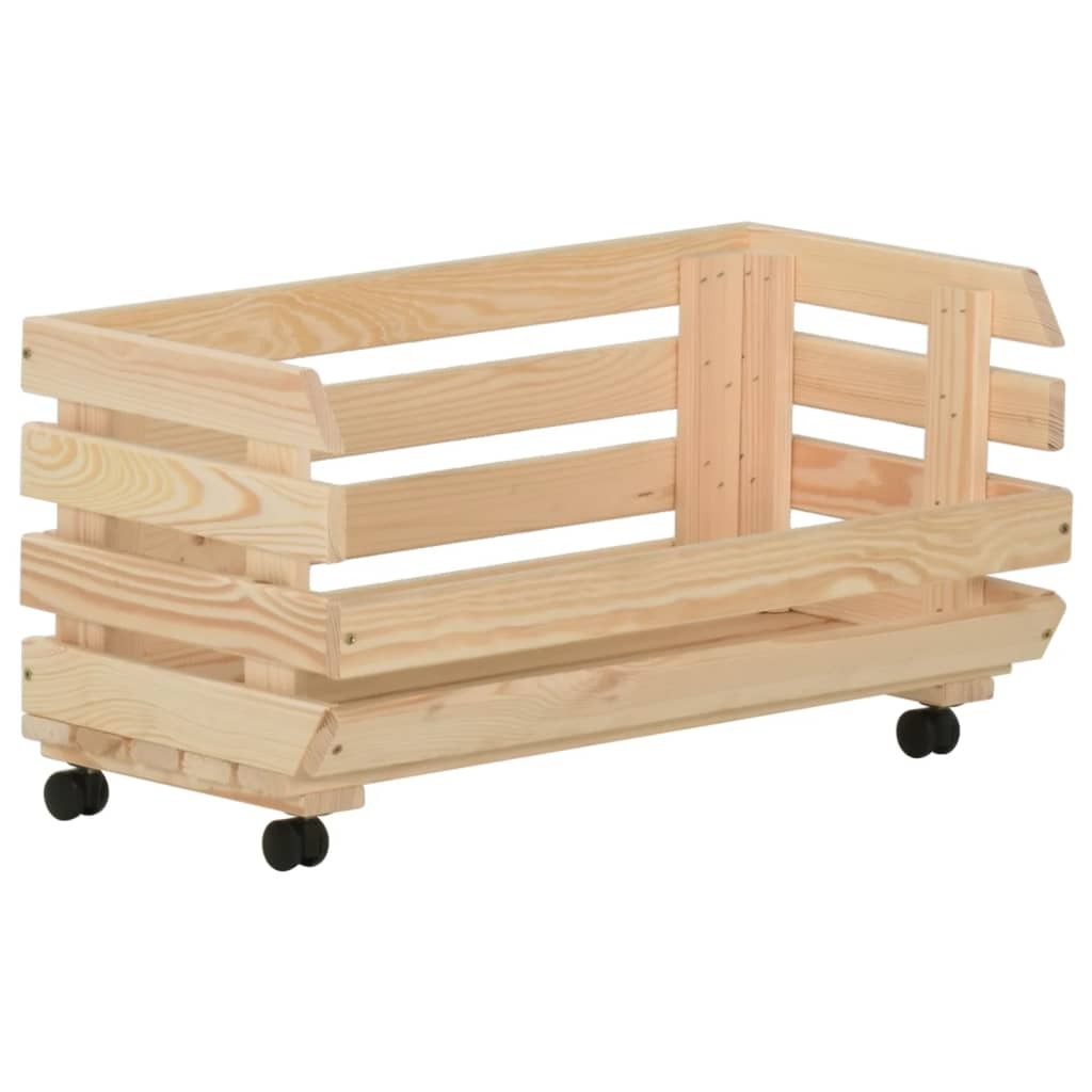 vidaXL Vegetable Trolley 57x30x80 cm Solid Pinewood