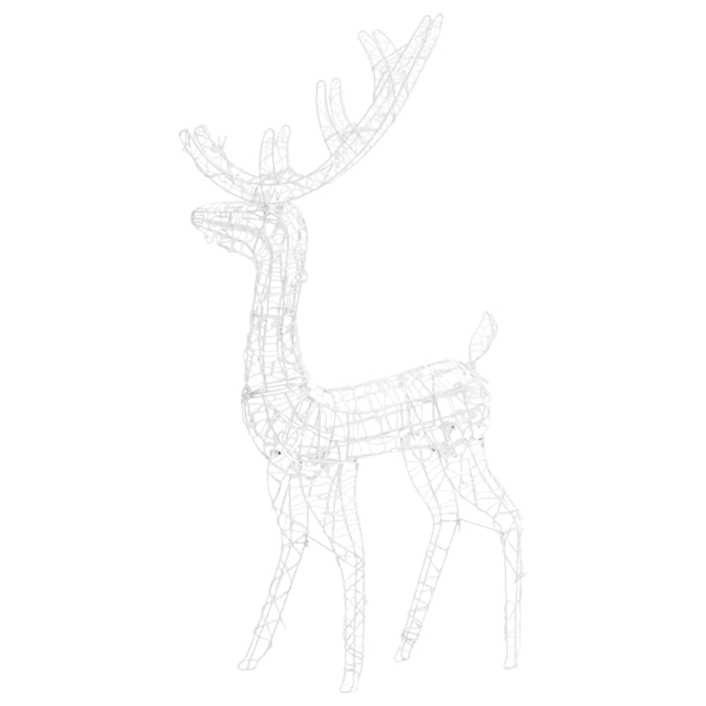 vidaXL Acrylic Reindeer Christmas Decoration 140 LEDs 120cm Colourful