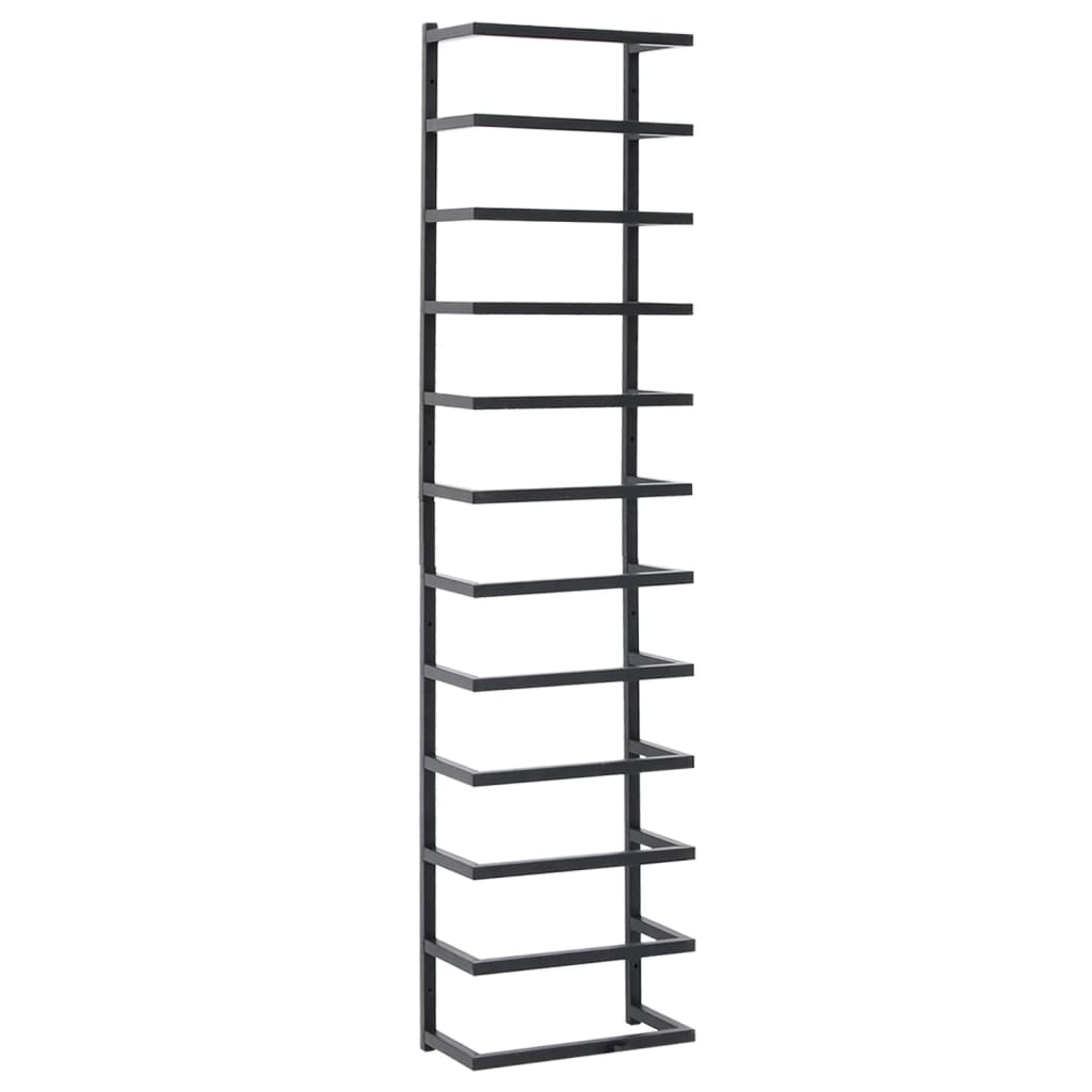 vidaXL Towel Rack Black 24x12x96 cm Steel