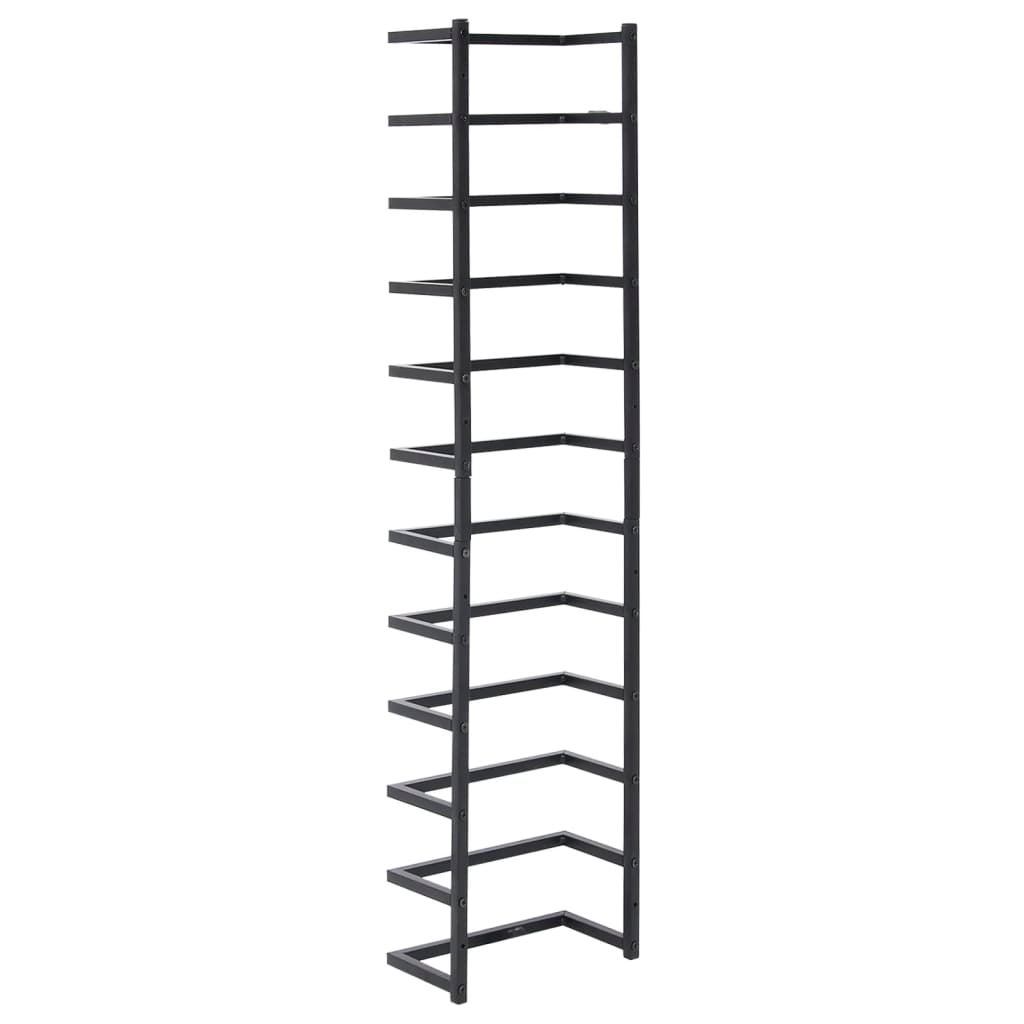 vidaXL Towel Rack Black 24x12x96 cm Steel