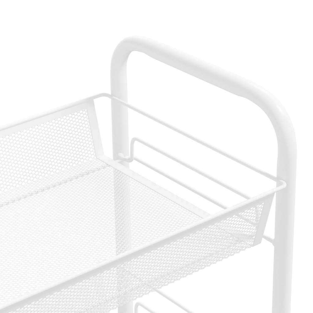 vidaXL 5-Tier Kitchen Trolley White 46x26x105 cm Iron