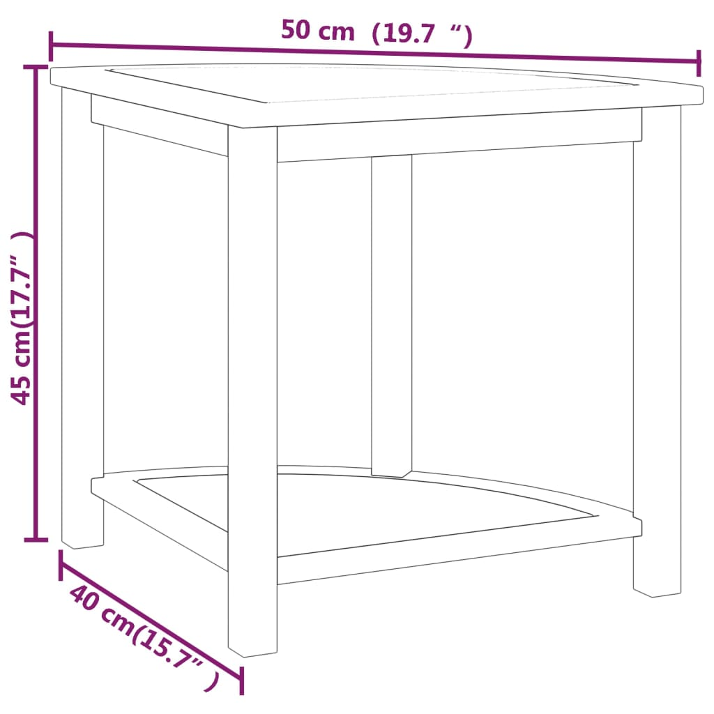 vidaXL Bathroom Side Table 45x45x45 cm Solid Wood Teak