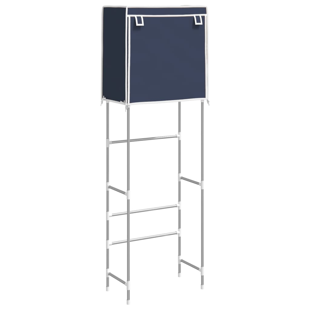 vidaXL 2-Tier Storage Rack over Toilet Blue 56x30x170 cm Iron