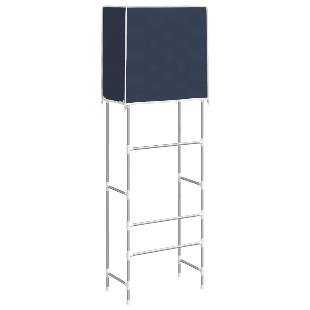 vidaXL 2-Tier Storage Rack over Toilet Blue 56x30x170 cm Iron