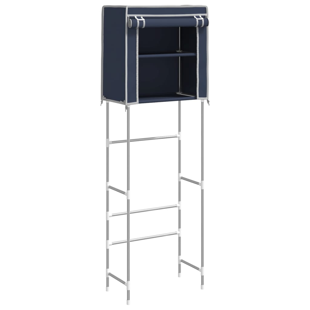 vidaXL 2-Tier Storage Rack over Toilet Blue 56x30x170 cm Iron