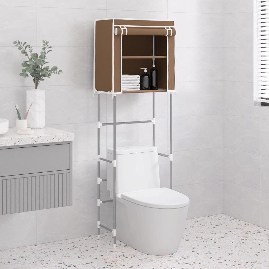 vidaXL 2-Tier Storage Rack over Toilet Brown 56x30x170 cm Iron