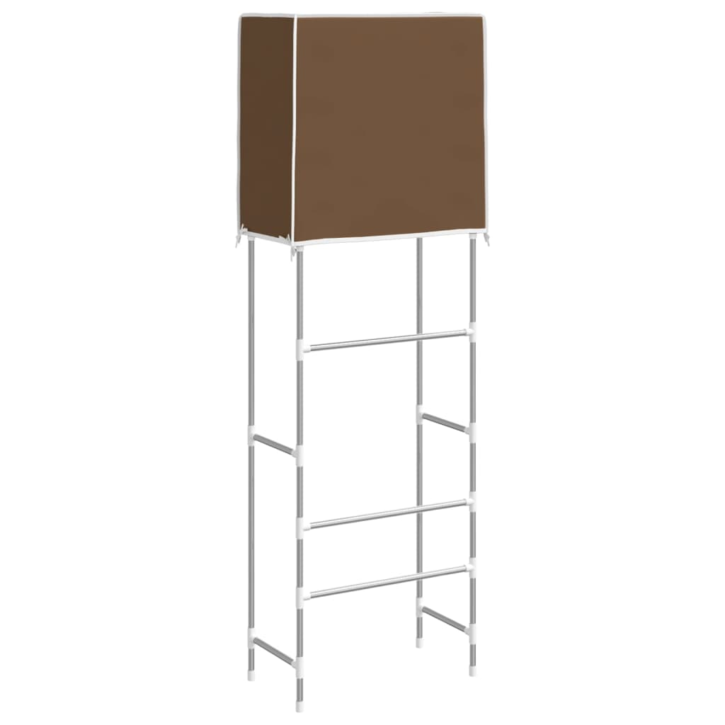 vidaXL 2-Tier Storage Rack over Toilet Brown 56x30x170 cm Iron