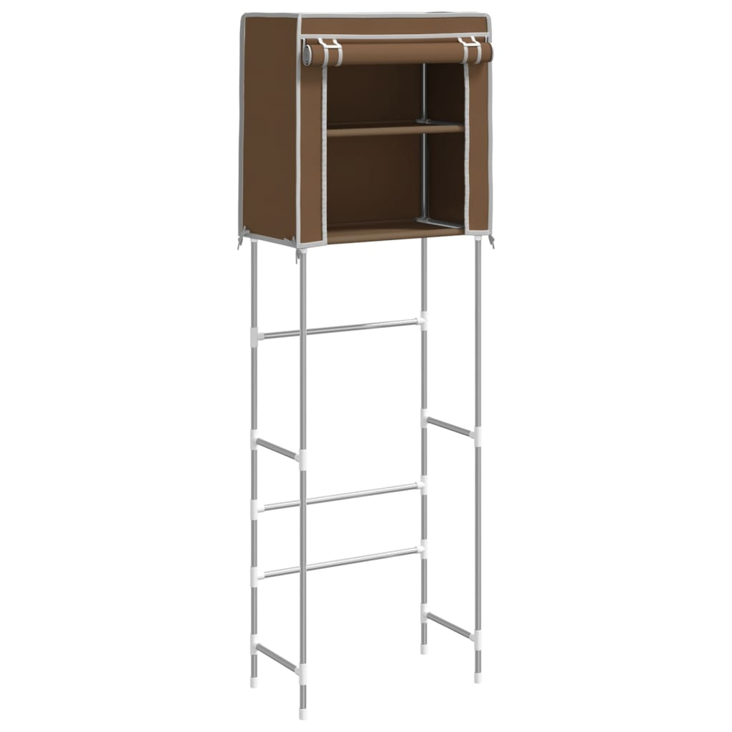 vidaXL 2-Tier Storage Rack over Toilet Brown 56x30x170 cm Iron