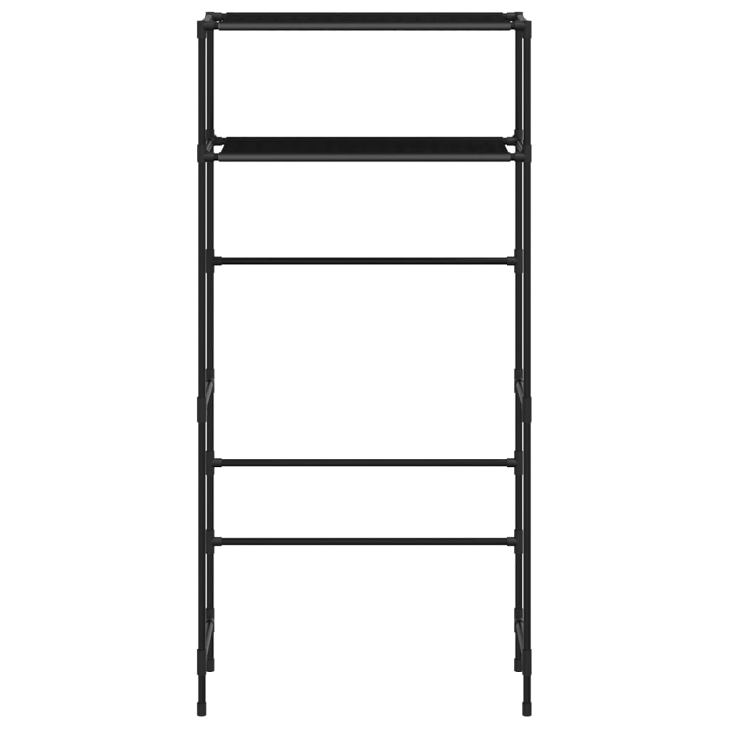 vidaXL 2-Tier Storage Rack over Washing Machine Black 69x28x143 cm Iron