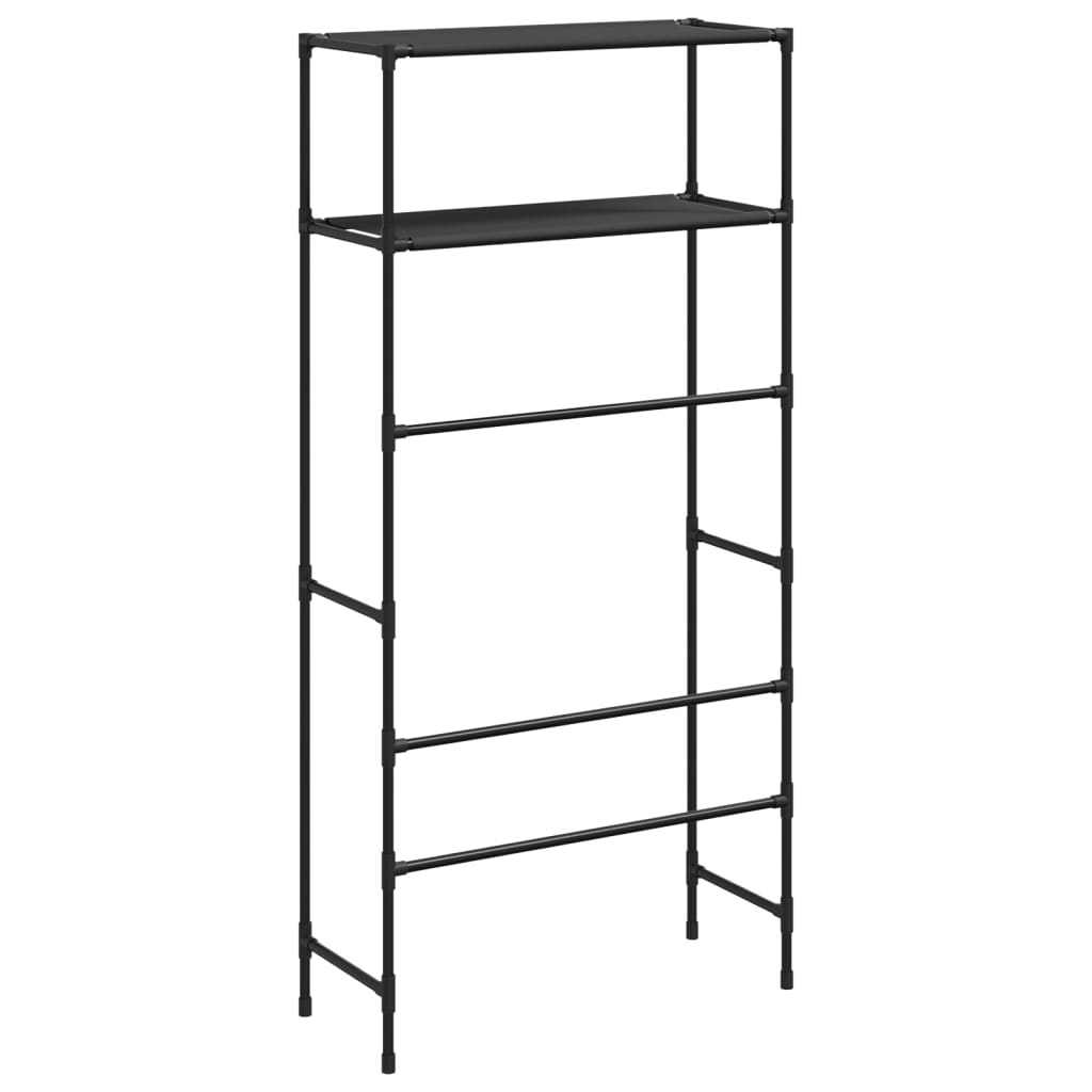 vidaXL 2-Tier Storage Rack over Washing Machine Black 69x28x143 cm Iron