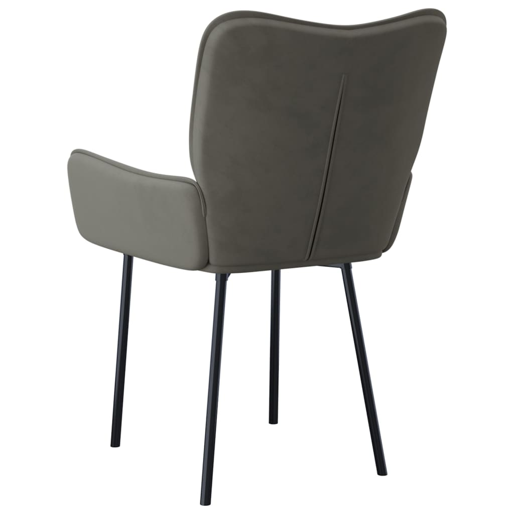 vidaXL Dining Chairs 2 pcs Dark Grey Velvet