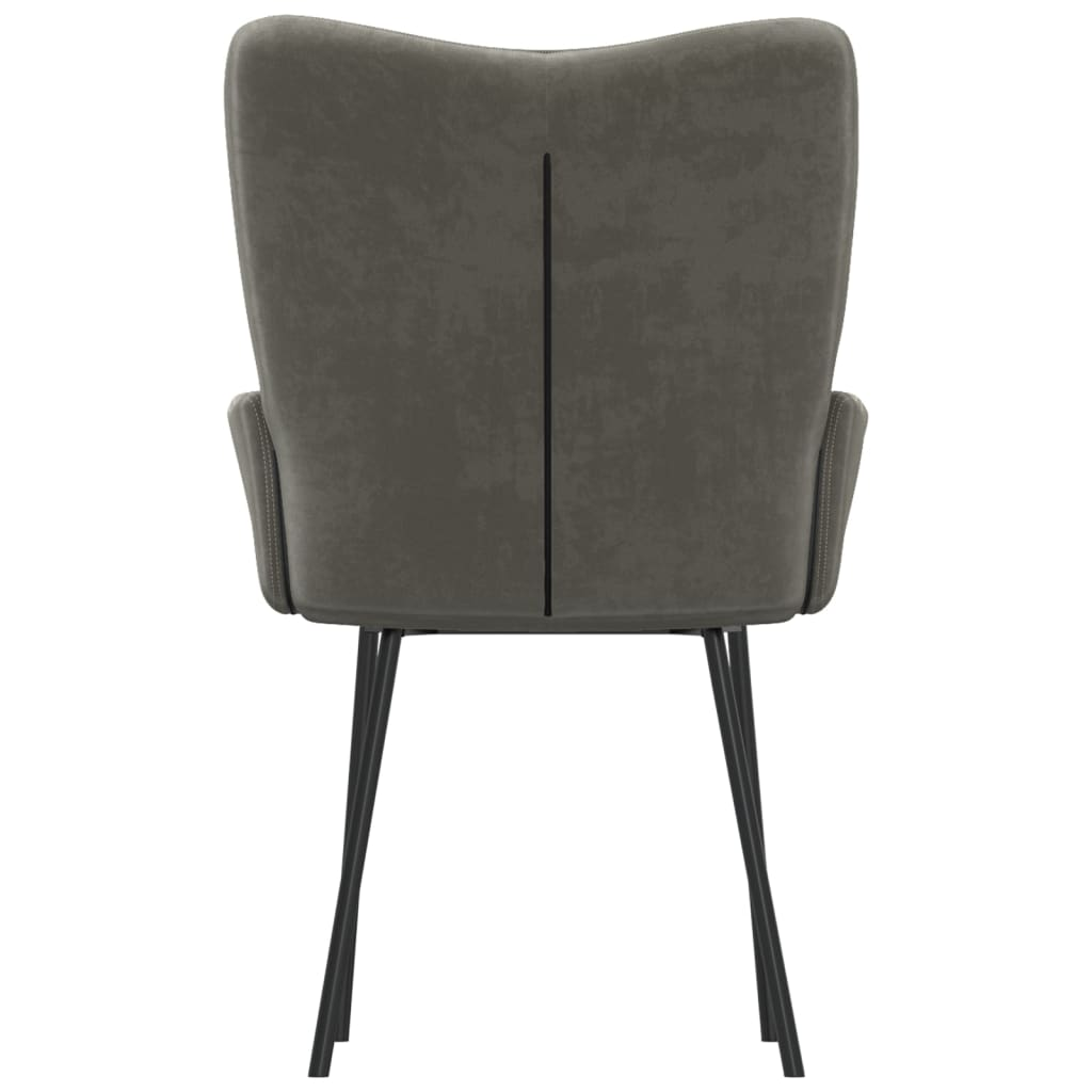 vidaXL Dining Chairs 2 pcs Dark Grey Velvet