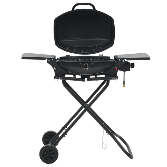 vidaXL Portable Gas BBQ Grill with Cooking Zone Black