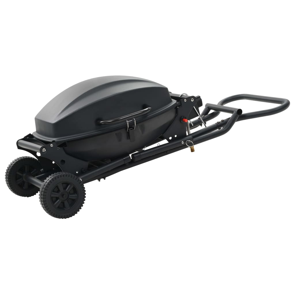 vidaXL Portable Gas BBQ Grill with Cooking Zone Black