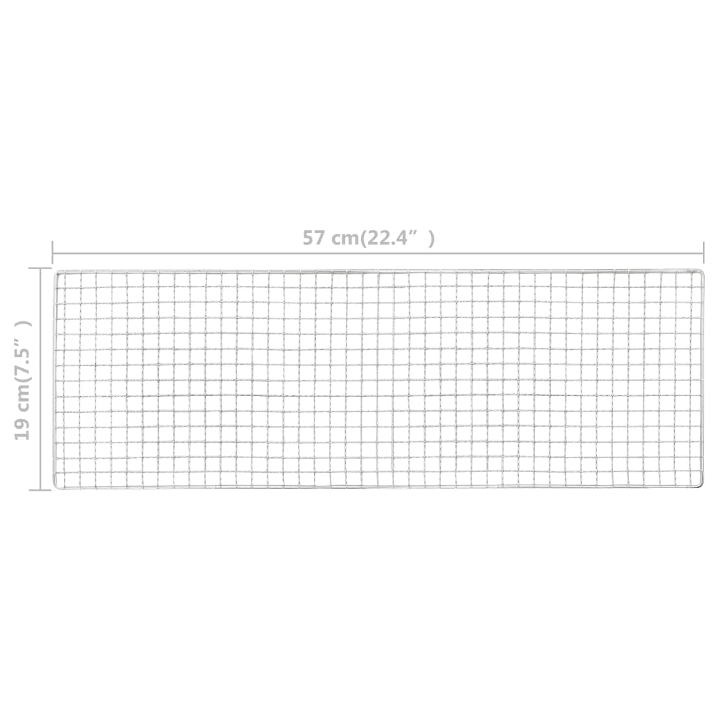 vidaXL Portable Camping BBQ Grill Steel 60x22.5x33 cm