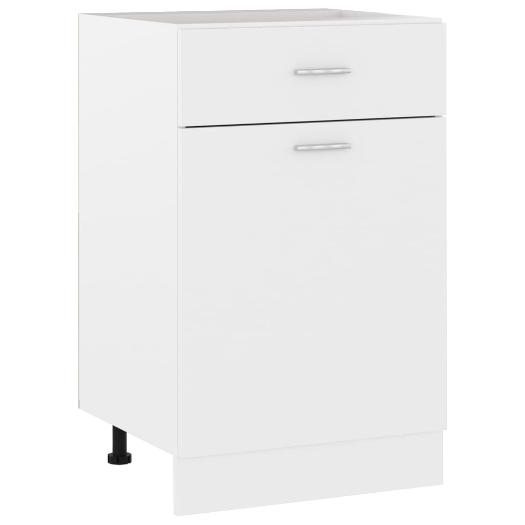 vidaXL Drawer Bottom Cabinet White 50x46x81.5 cm Engineered Wood