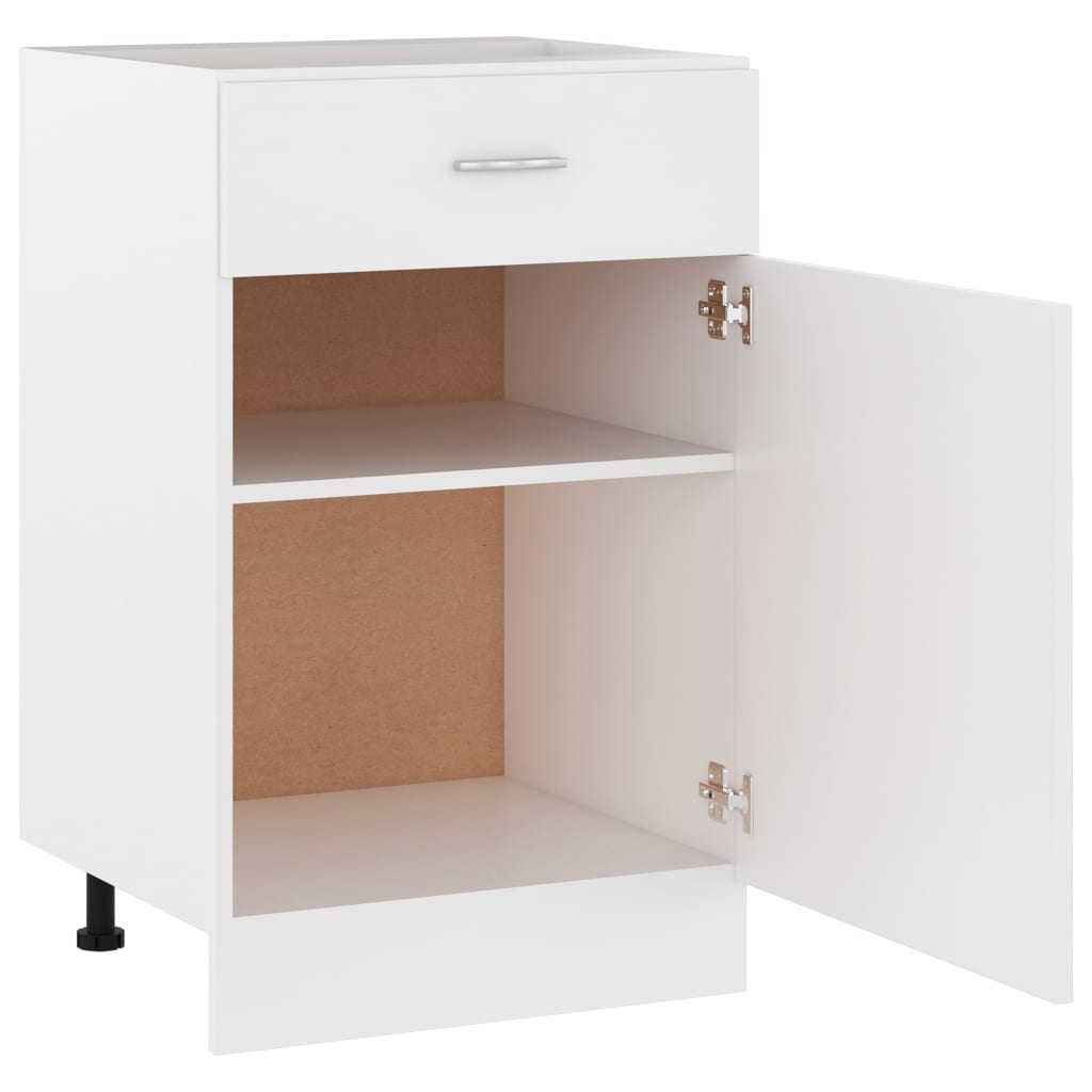 vidaXL Drawer Bottom Cabinet White 50x46x81.5 cm Engineered Wood