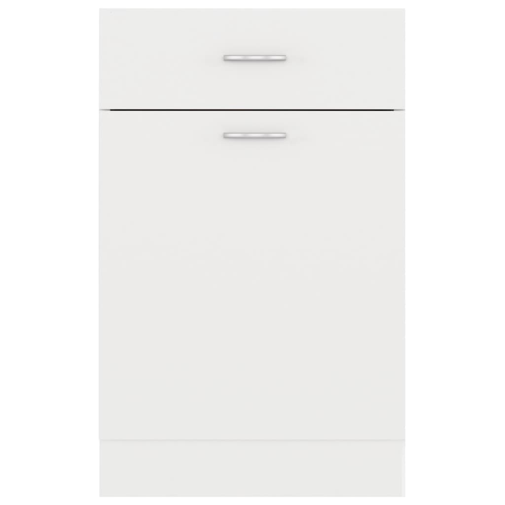 vidaXL Drawer Bottom Cabinet White 50x46x81.5 cm Engineered Wood