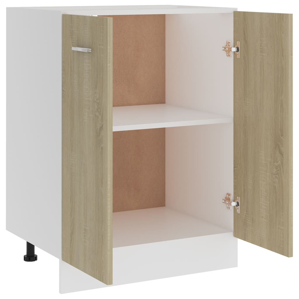 vidaXL Bottom Cabinet Sonoma Oak 60x46x81.5 cm Engineered Wood