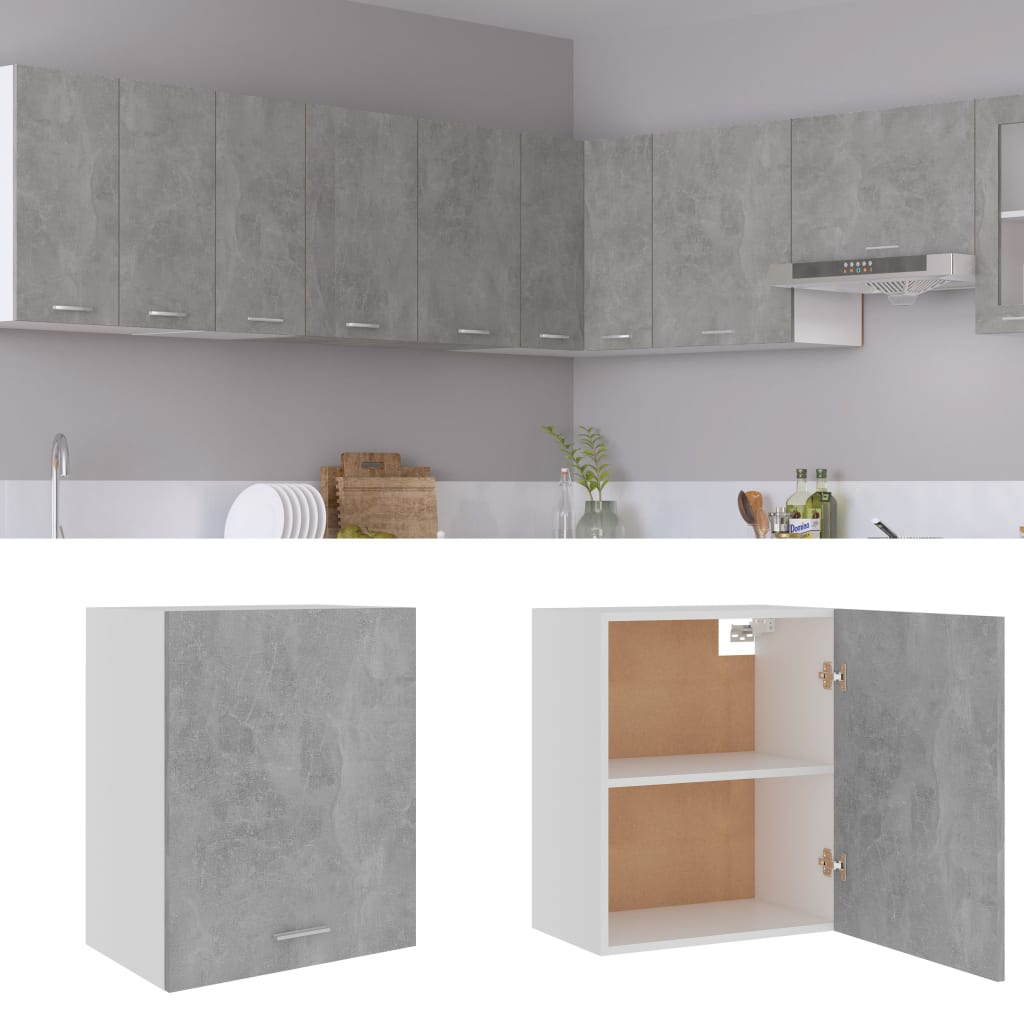 vidaXL Hanging Cabinet Concrete Grey 50x31x60 cm Engineered Wood