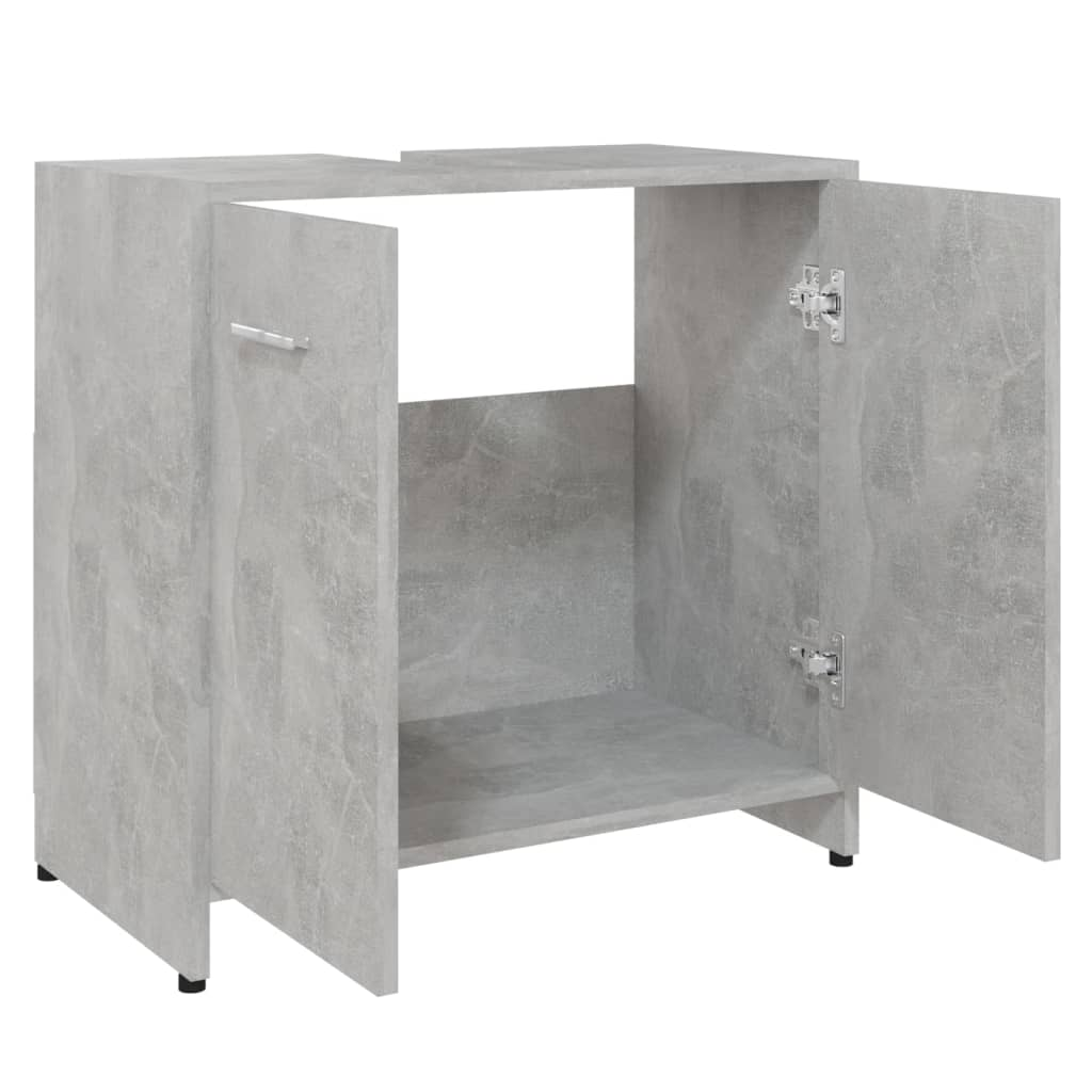 vidaXL Bathroom Cabinet Concrete Grey 60x33x61 cm Engineered Wood