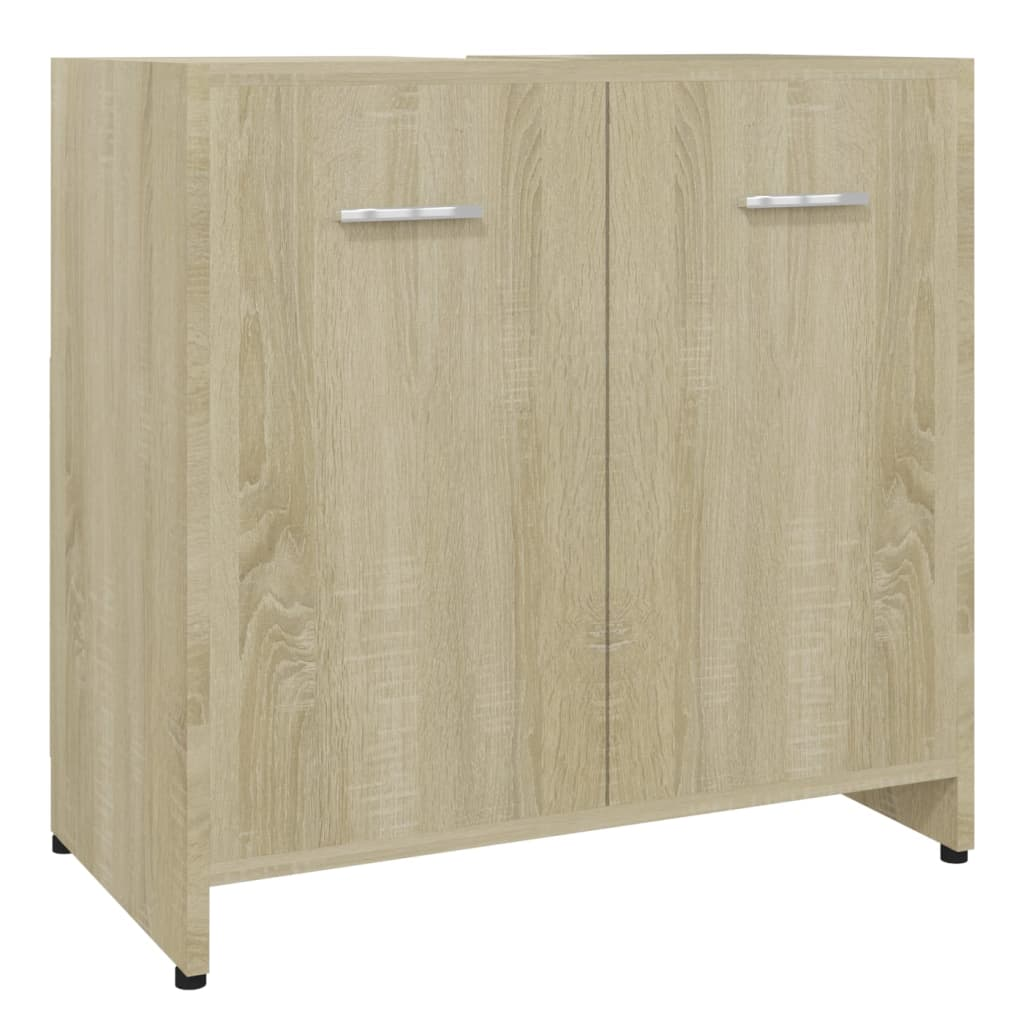 vidaXL Bathroom Cabinet Sonoma Oak 60x33x61 cm Engineered Wood