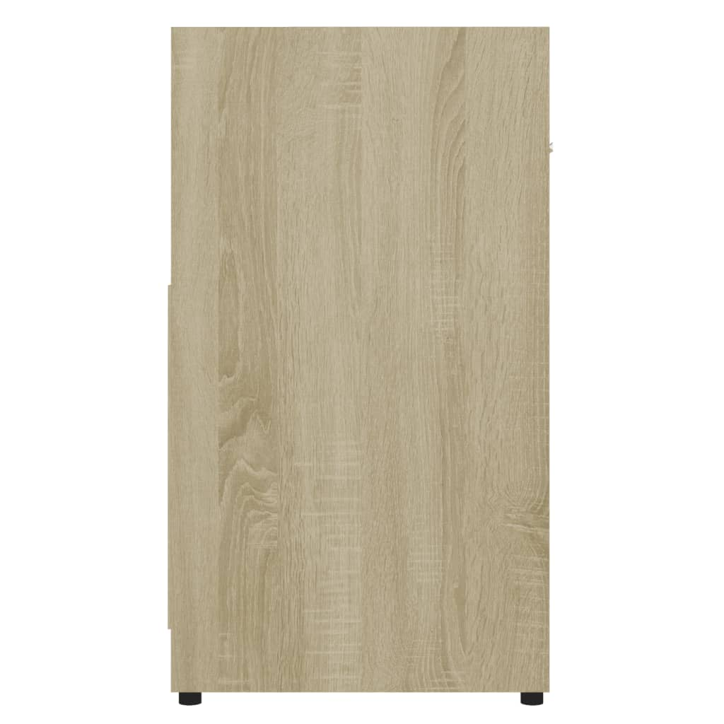 vidaXL Bathroom Cabinet Sonoma Oak 60x33x61 cm Engineered Wood