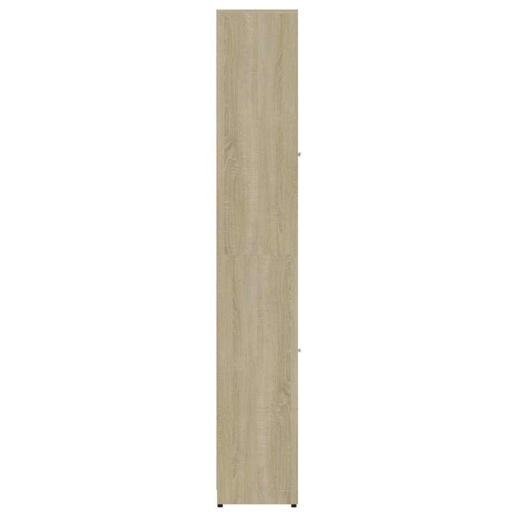 vidaXL Bathroom Cabinet Sonoma Oak 30x30x183.5 cm Engineered Wood