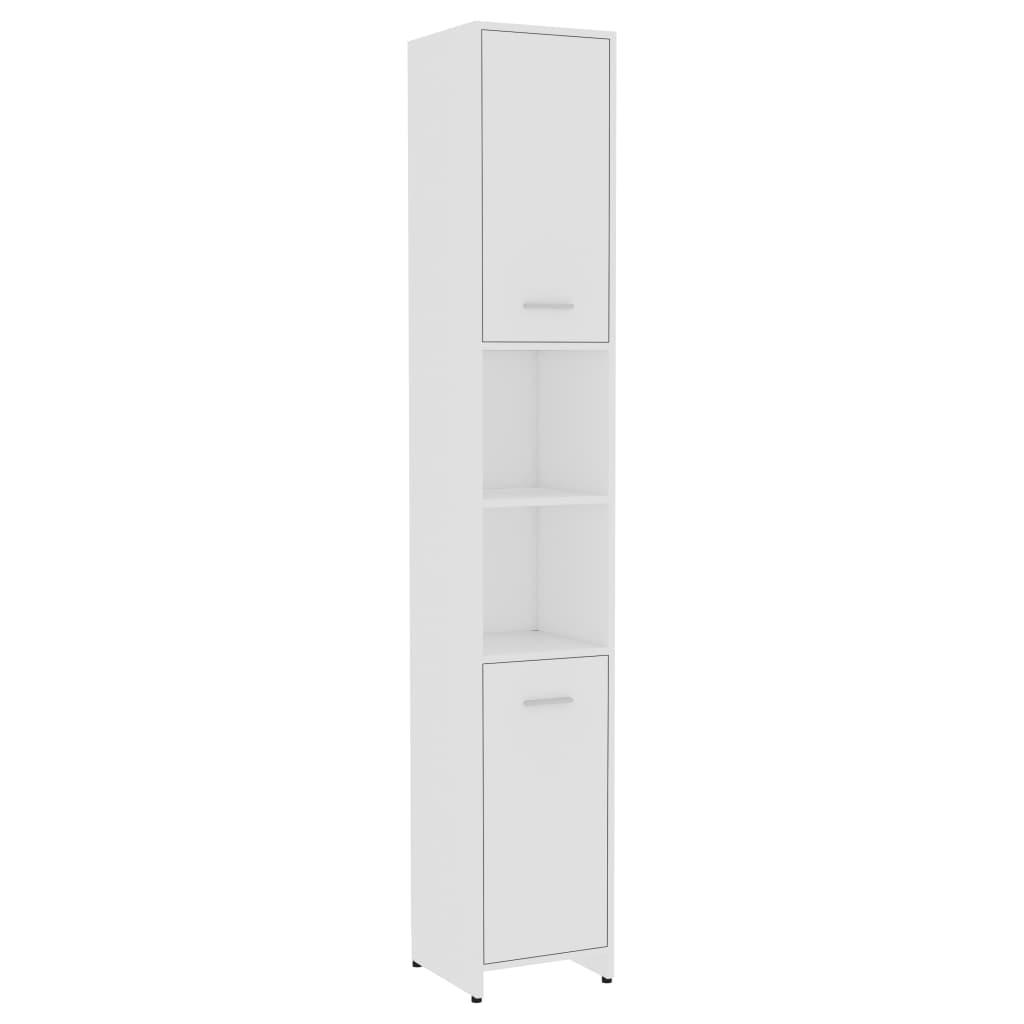 vidaXL Bathroom Cabinet White 30x30x183.5 cm Engineered Wood