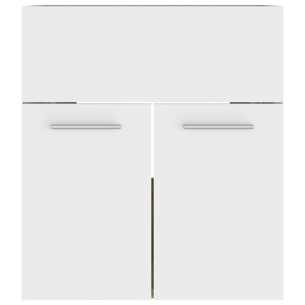 vidaXL Sink Cabinet White and Sonoma Oak 41x38.5x46 cm Engineered Wood