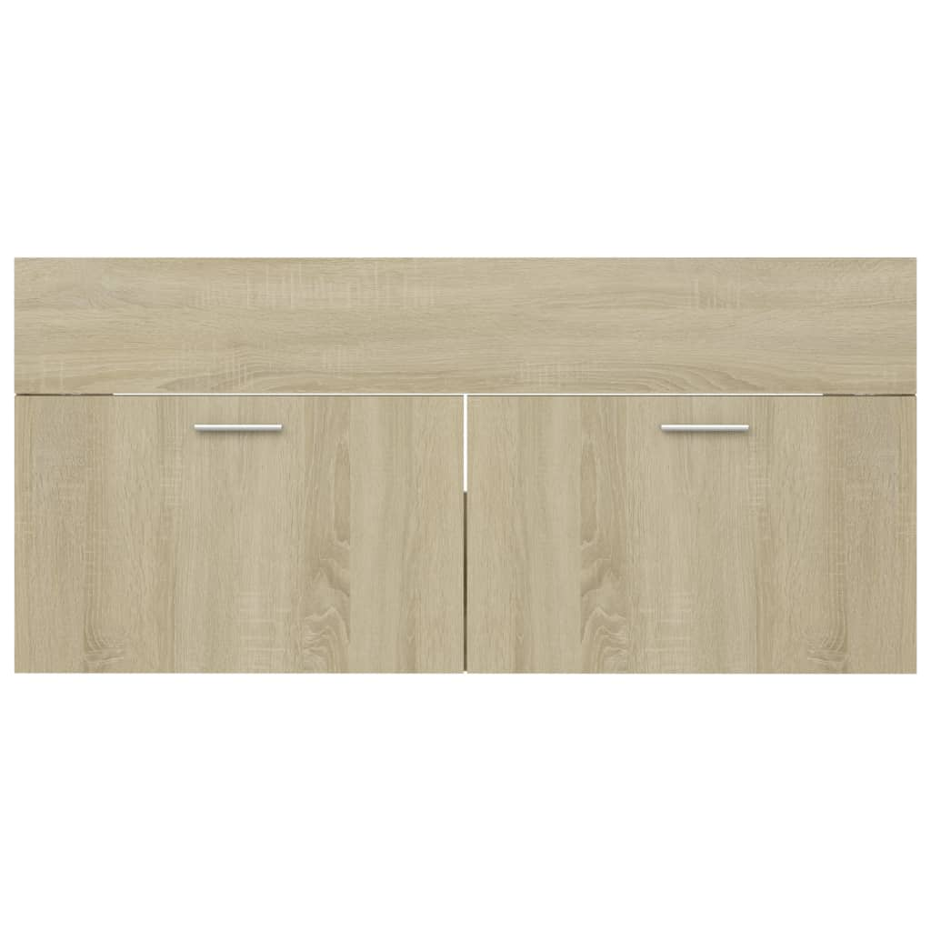 vidaXL Sink Cabinet Sonoma Oak 100x38.5x46 cm Engineered Wood