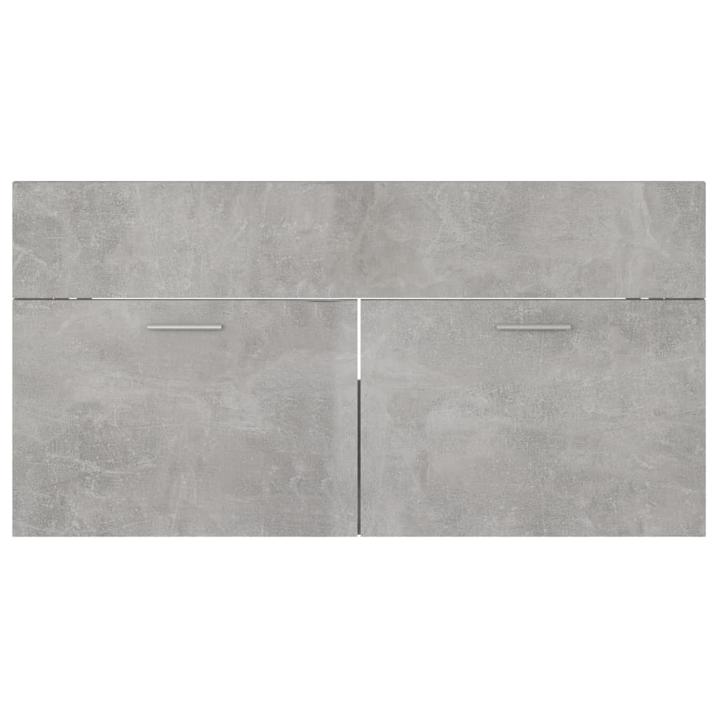 vidaXL Sink Cabinet Concrete Grey 90x38.5x46 cm Engineered Wood