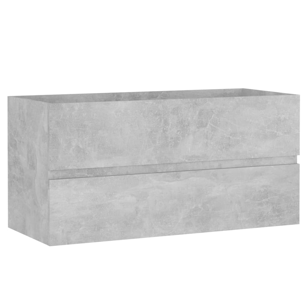 vidaXL Sink Cabinet Concrete Grey 90x38.5x45 cm Engineered Wood