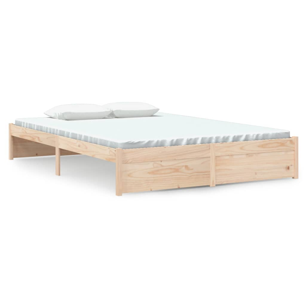 vidaXL Bed Frame Solid Wood 140x190 cm