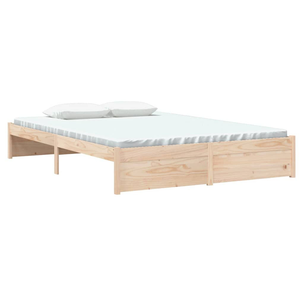 vidaXL Bed Frame Solid Wood 140x190 cm