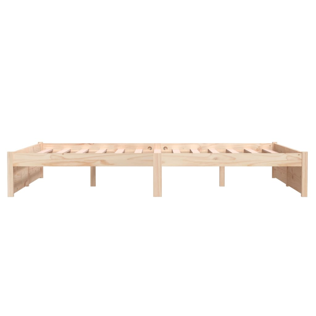 vidaXL Bed Frame Solid Wood 140x190 cm