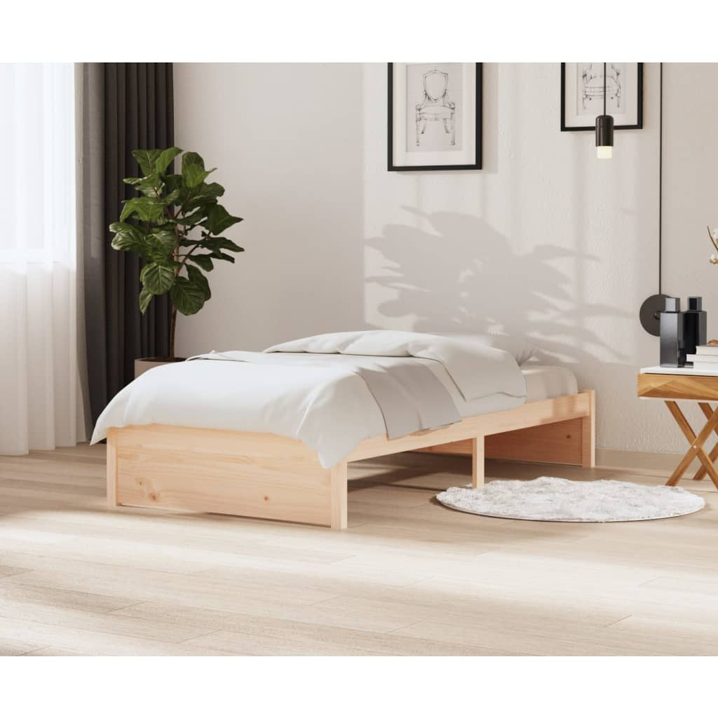 vidaXL Bed Frame Solid Wood 100x200 cm