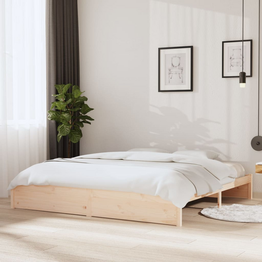 vidaXL Bed Frame Solid Wood 200x200 cm