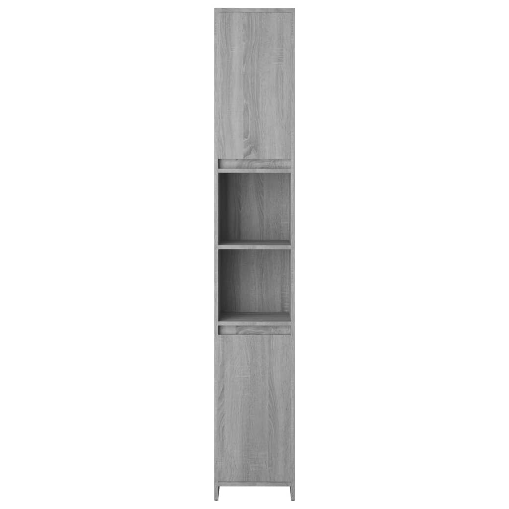 vidaXL Bathroom Cabinet Grey Sonoma 30x30x183.5 cm Engineered Wood