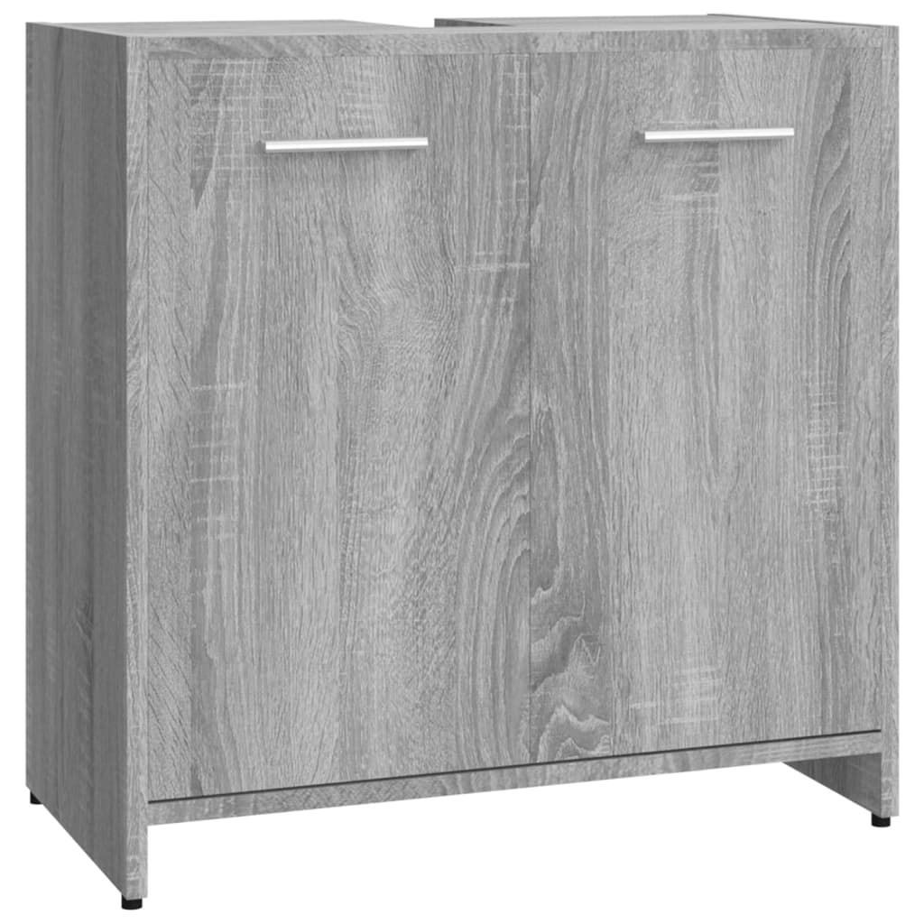 vidaXL Bathroom Cabinet Grey Sonoma 60x33x60 cm Engineered Wood