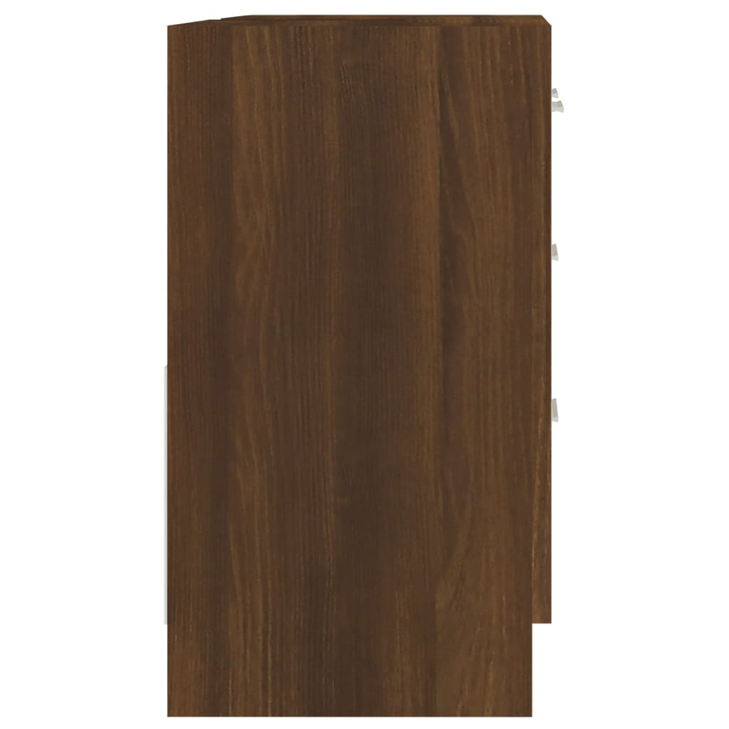 vidaXL Sink Cabinet Brown Oak 63x30x54 cm Engineered Wood