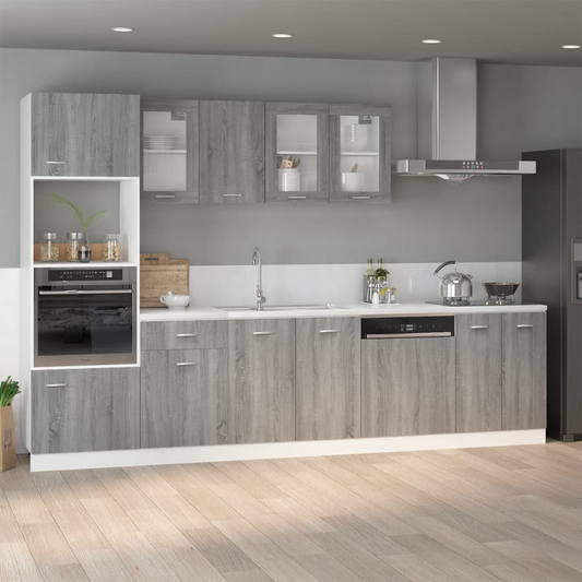 vidaXL Sink Bottom Cabinet Grey Sonoma 80x46x81.5 cm Engineered Wood