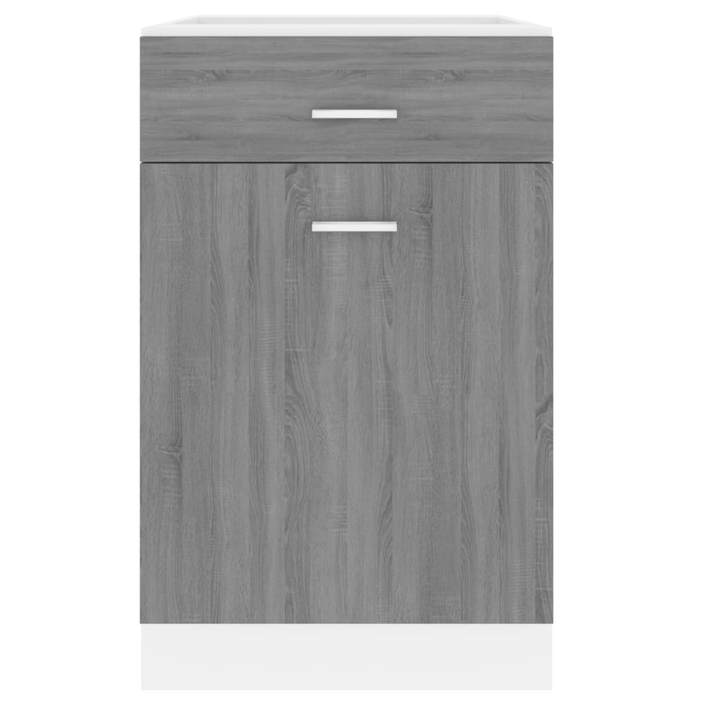 vidaXL Drawer Bottom Cabinet Grey Sonoma 50x46x81,5 cm Engineered Wood