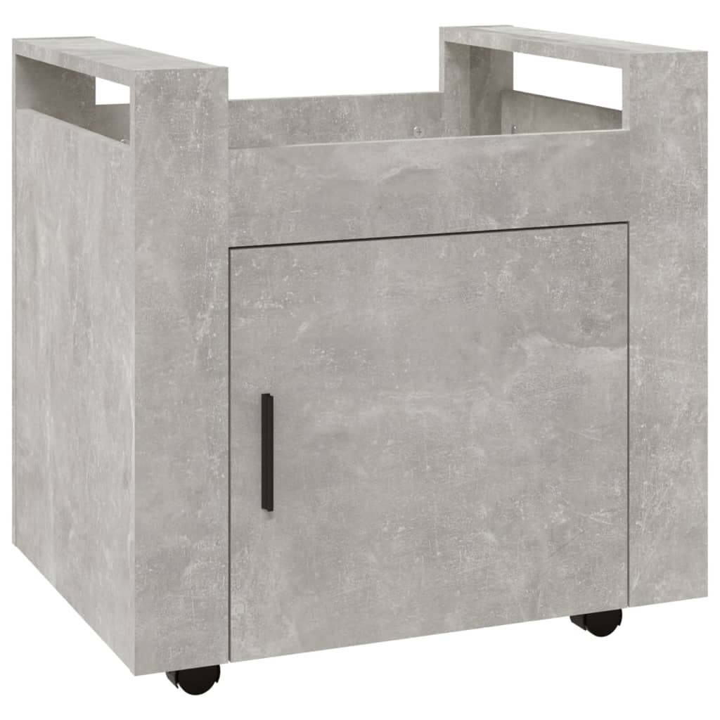 vidaXL Desk Trolley Concrete Grey 60x45x60 cm Engineered Wood