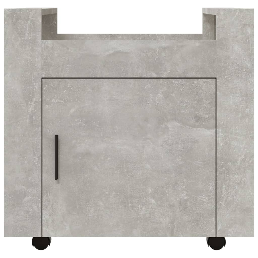 vidaXL Desk Trolley Concrete Grey 60x45x60 cm Engineered Wood