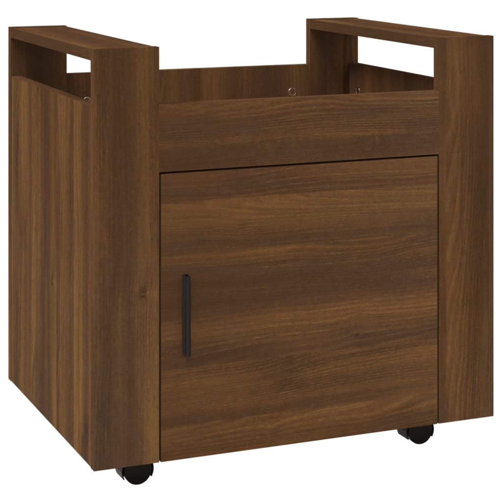 vidaXL Desk Trolley Brown Oak 60x45x60 cm Engineered Wood