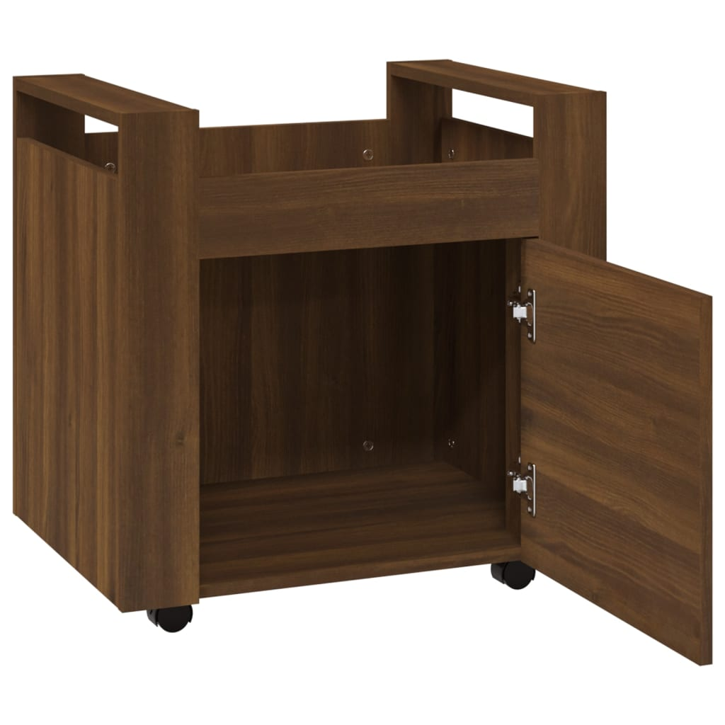 vidaXL Desk Trolley Brown Oak 60x45x60 cm Engineered Wood